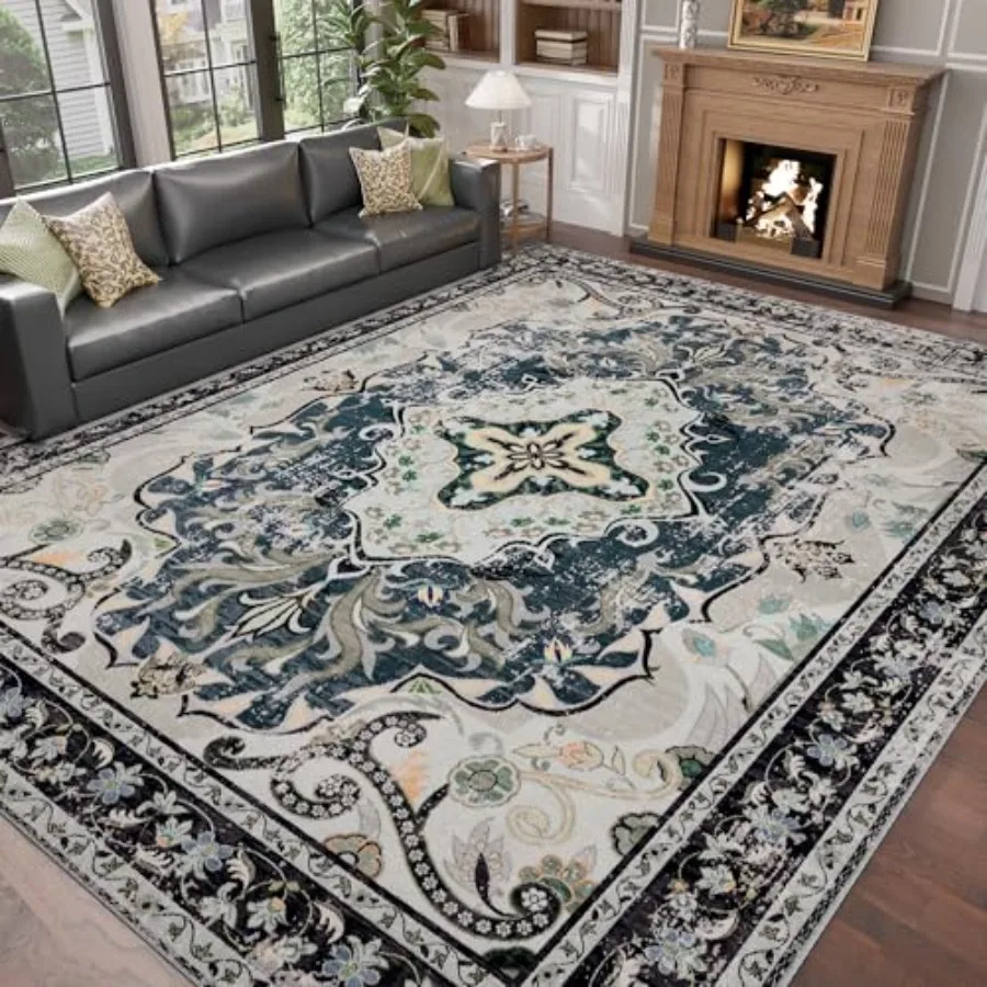 Washable area rug for living room bedroom dorm dining room farmhouse nursery home office, slate blue beige boho vintage retro p
Washable area rug for living room bedroom dorm dining room farmhouse nursery home office, slate blue beige boho vintage retro p