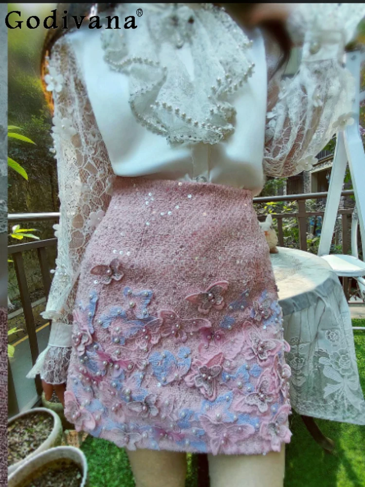 Spring Summer Heavy Industry Three-Dimensional Butterfly Embroidery Fairy Skirt Fashion High Waist A-line Short Sexy Skirts
Spring Summer Heavy Industry Three-Dimensional Butterfly Embroidery Fairy Skirt Fashion High Waist A-line Short Sexy Skirts