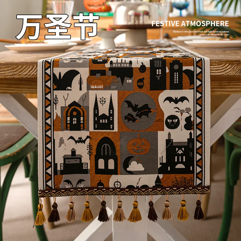 2025 New Chenier Yarn Jacquard Festive Atmosphere Table Flag - Halloween Image Table Flag Tassel Table
2025 New Chenier Yarn Jacquard Festive Atmosphere Table Flag - Halloween Image Table Flag Tassel Table