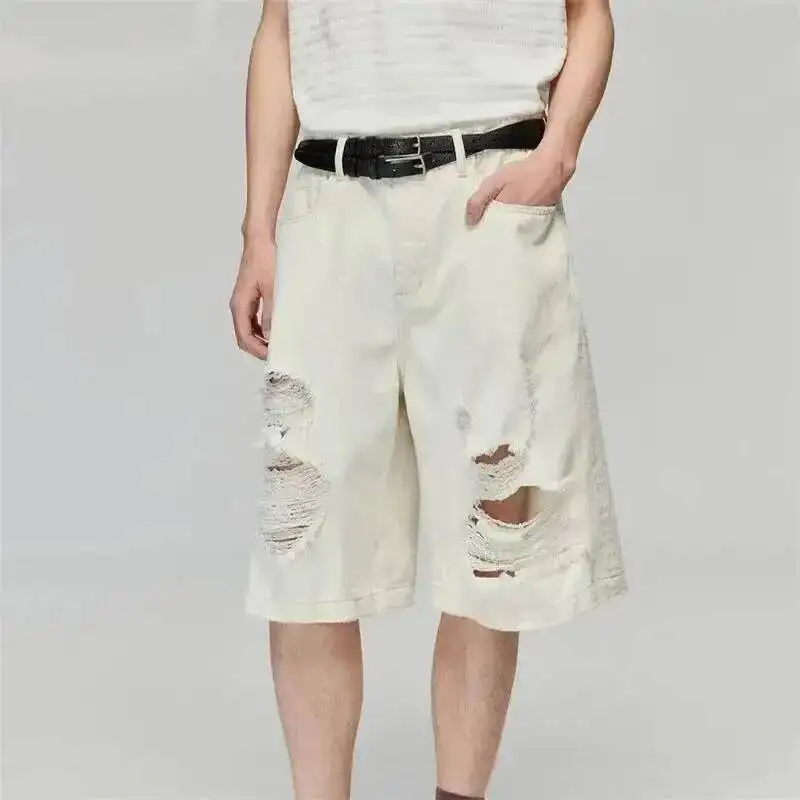 Summer Fashion New Denim White Men's Shorts Trendy High Street Ripped Loose Fit Wide Leg Casual MidLength Pants 9XFV7F
Summer Fashion New Denim White Men's Shorts Trendy High Street Ripped Loose Fit Wide Leg Casual MidLength Pants 9XFV7F