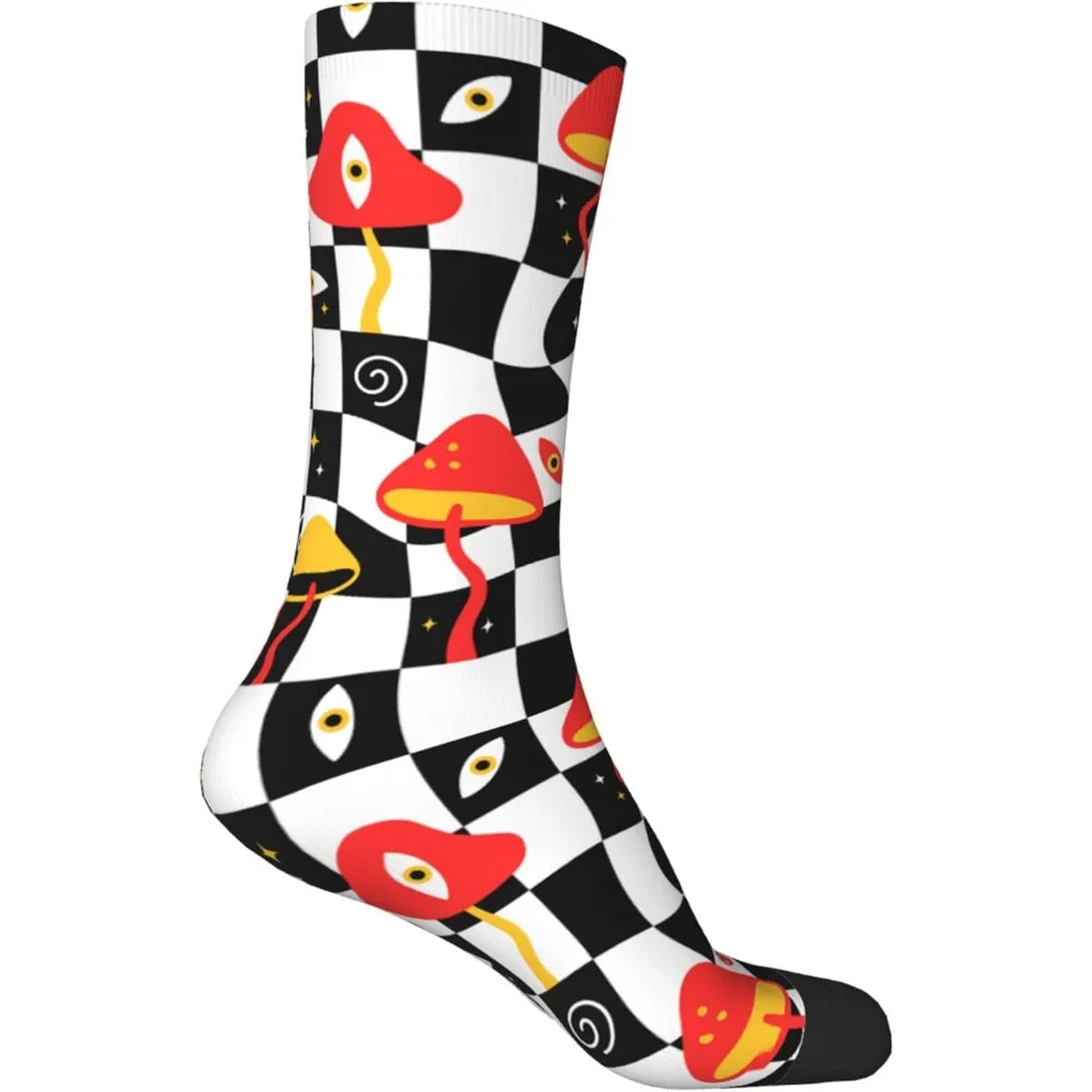 Носки Trippy Checkerboard & Mushroom Pattern Crew, черно-белый психоделический дизайн, мягкие для модной носки и подарка
Носки Trippy Checkerboard & Mushroom Pattern Crew, черно-белый психоделический дизайн, мягкие для модной носки и подарка