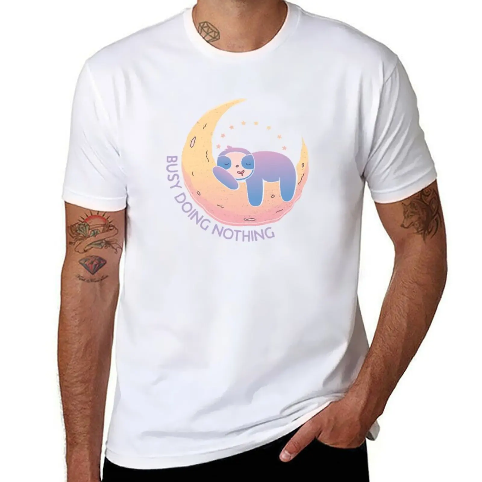 Busy Doing Nothing Sloth Sleeping Moon T-Shirt t shirt personalised t shirts for man cotton soft T-Shirt
Busy Doing Nothing Sloth Sleeping Moon T-Shirt t shirt personalised t shirts for man cotton soft T-Shirt