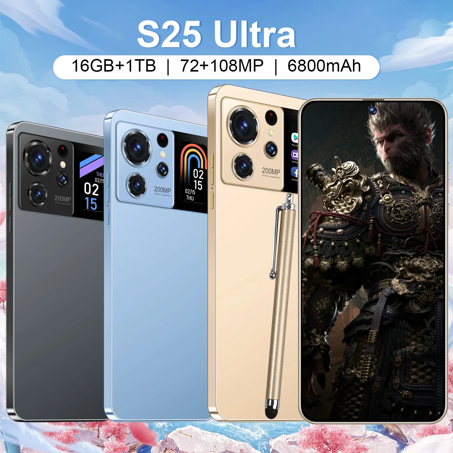 S25 Ultra New Smartphone 5G 7.3-inch High-definition Android 13 Snapdragon 8 gen2 10core Dual SIM Phone 6800mAh Unlocking Phone
S25 Ultra New Smartphone 5G 7.3-inch High-definition Android 13 Snapdragon 8 gen2 10core Dual SIM Phone 6800mAh Unlocking Phone