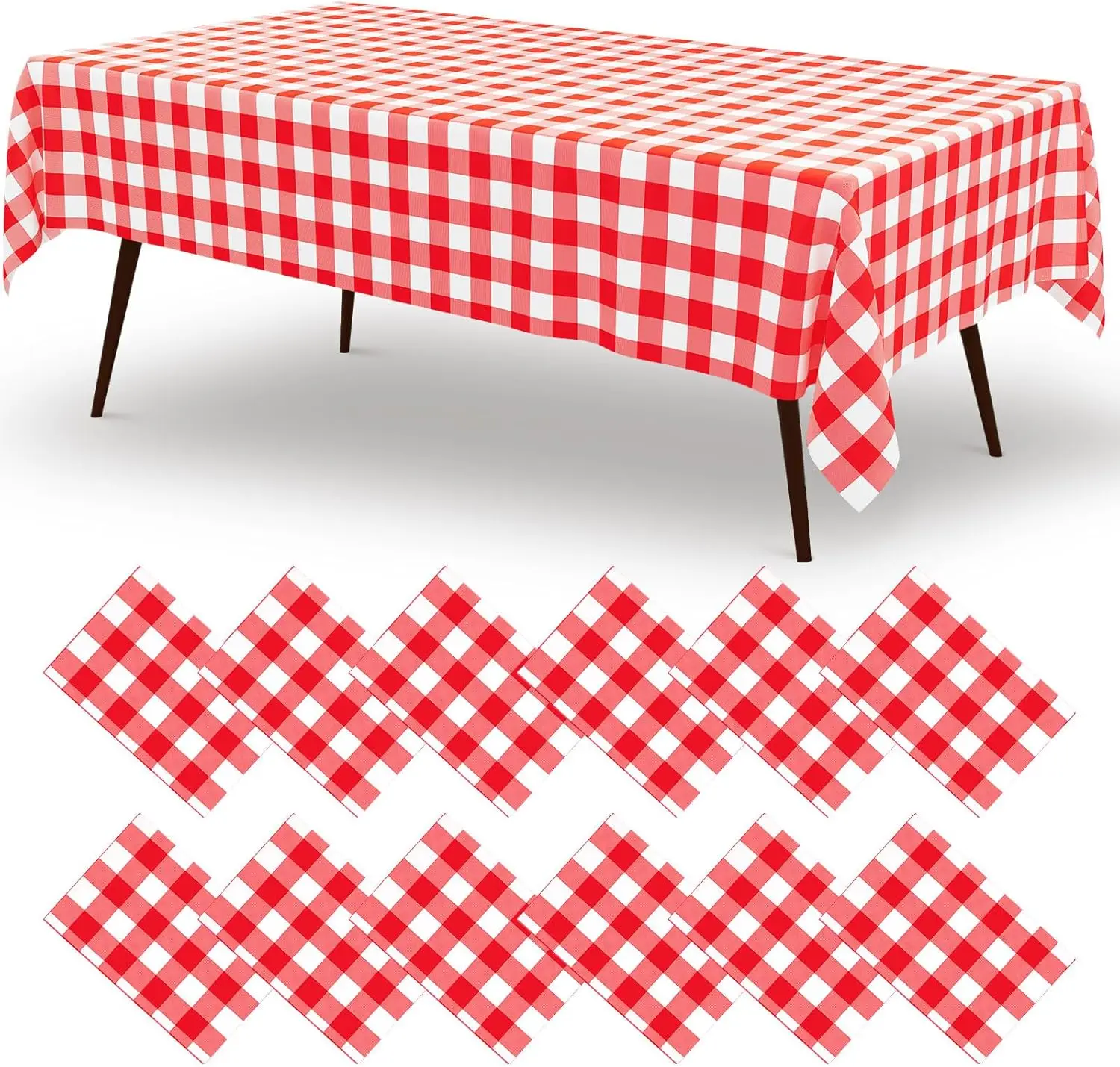 12 упаковок одноразовых скатертей, 54 x 108 дюймов, водонепроницаемые пластиковые скатерти, красные и белые.
12 упаковок одноразовых скатертей, 54 x 108 дюймов, водонепроницаемые пластиковые скатерти, красные и белые.