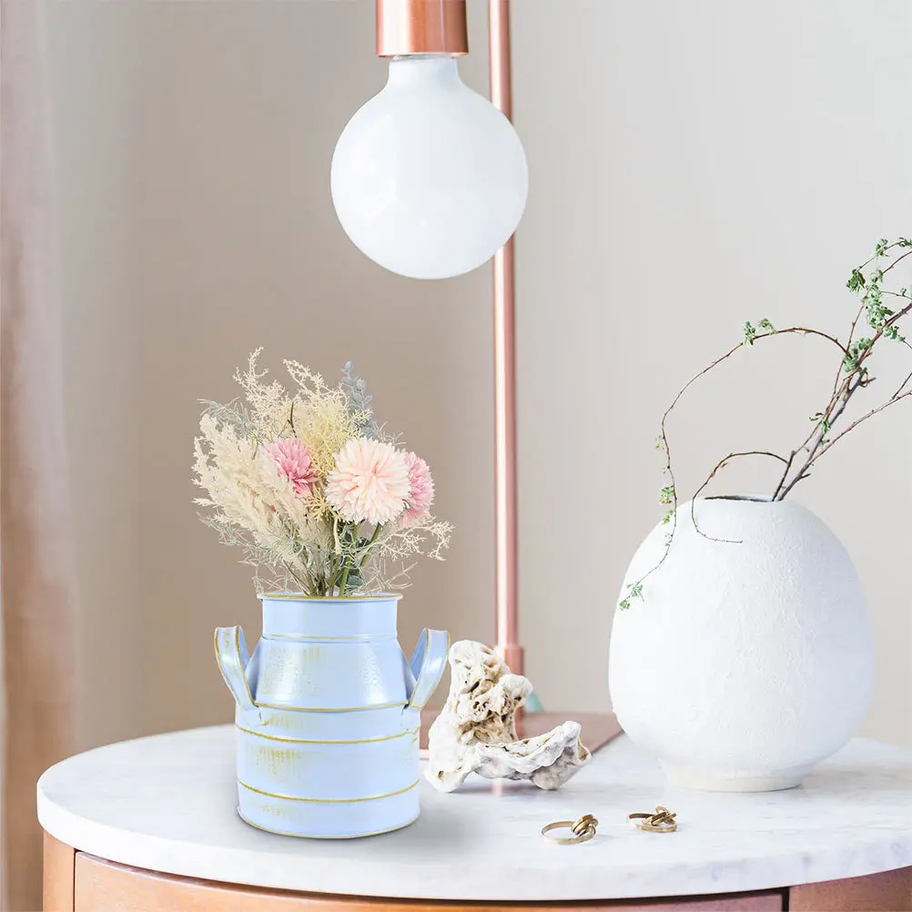 2Pcs Iron Art Flower Bucket Double Handle Retro Flowerpot Multi-Function Rustic Desktop Flower Bucket 
2Pcs Iron Art Flower Bucket Double Handle Retro Flowerpot Multi-Function Rustic Desktop Flower Bucket