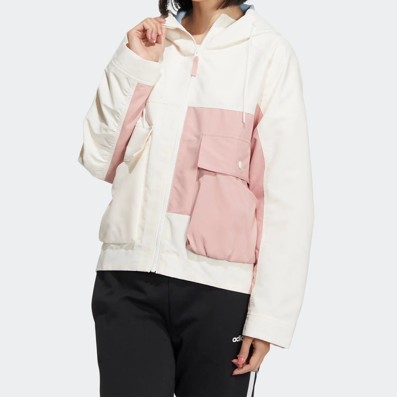 Adidas genuine Neo Women's Casual Hooded Loose Zip Jacket HM7438
Adidas genuine Neo Women's Casual Hooded Loose Zip Jacket HM7438