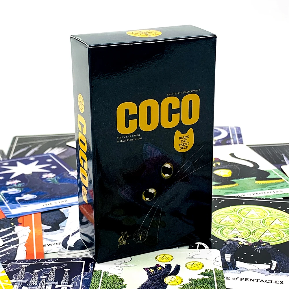 New Black Cat Tarot Deck 78PCS Cat-Themed Tarot Cards Meditation Divination Edition Deck Borad Game Party Games For Cat Lovers
New Black Cat Tarot Deck 78PCS Cat-Themed Tarot Cards Meditation Divination Edition Deck Borad Game Party Games For Cat Lovers