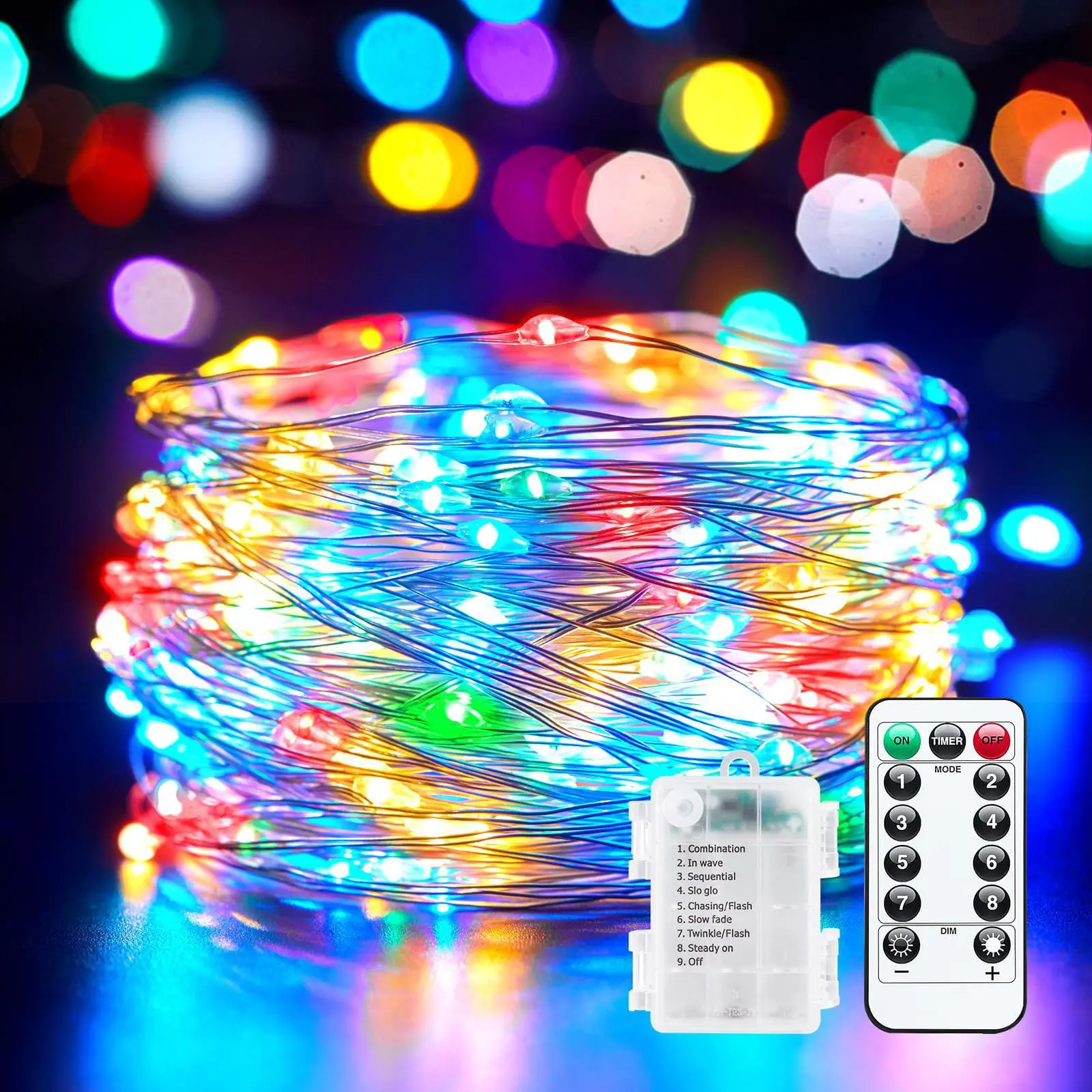 8 Modes LED Fairy Wire String Light Remote Battery Power Wedding Holiday Garland Outdoor Mother's Day Ramadan Bedroom Decoration
8 Modes LED Fairy Wire String Light Remote Battery Power Wedding Holiday Garland Outdoor Mother's Day Ramadan Bedroom Decoration