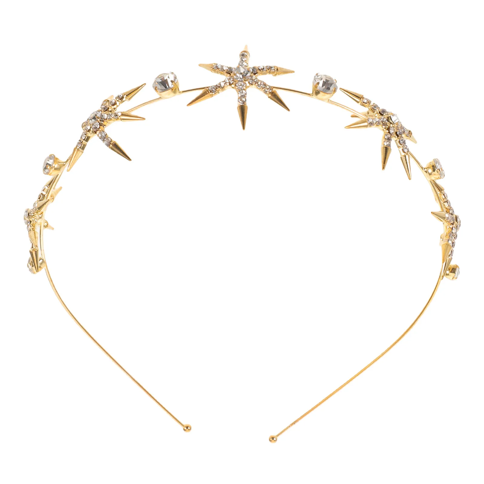 Золотистая свадебная заколка для волос в виде пятиконечной звезды со стразами, элегантный головной убор для невесты
Золотистая свадебная заколка для волос в виде пятиконечной звезды со стразами, элегантный головной убор для невесты