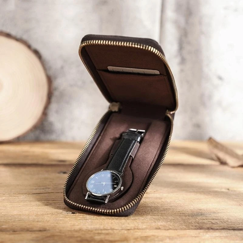 Watch Travel Case Handmade Storage Box Portable Watches Durable Watch Container with Zipper Display Holder
Watch Travel Case Handmade Storage Box Portable Watches Durable Watch Container with Zipper Display Holder