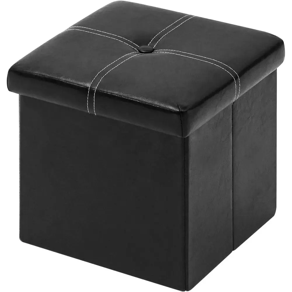 Compact Leatherette Storage Ottoman Coffee Table, Square, Black, 11.8 x 11.8 x 11.8
Compact Leatherette Storage Ottoman Coffee Table, Square, Black, 11.8 x 11.8 x 11.8