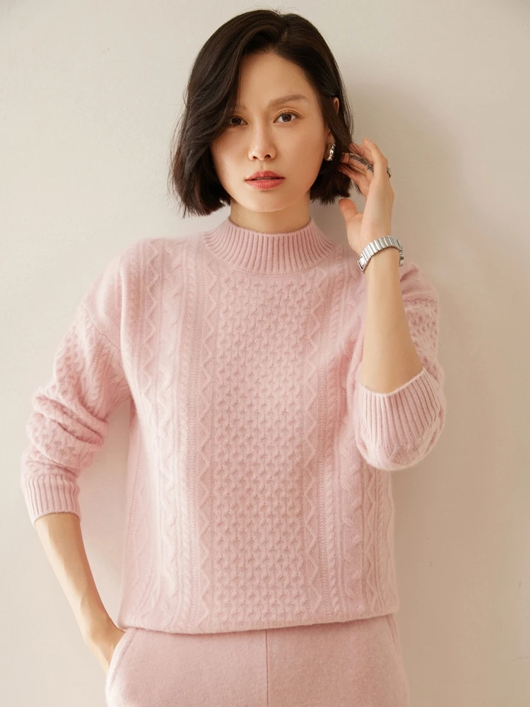 Women's 100% Cashmere Sweater O-neck Long Sleeve Pullover Thick Soft Cashmere Knitwear Autumn Winter Basic Classical Clothing
Women's 100% Cashmere Sweater O-neck Long Sleeve Pullover Thick Soft Cashmere Knitwear Autumn Winter Basic Classical Clothing