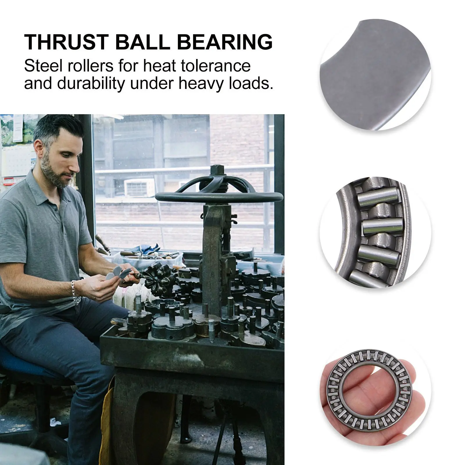 5 pcs Flat Needle Roller Thrust Bearings Steel Cage High Load Smooth Rotation Axial Direction Metal Bearing For Machinery
5 pcs Flat Needle Roller Thrust Bearings Steel Cage High Load Smooth Rotation Axial Direction Metal Bearing For Machinery