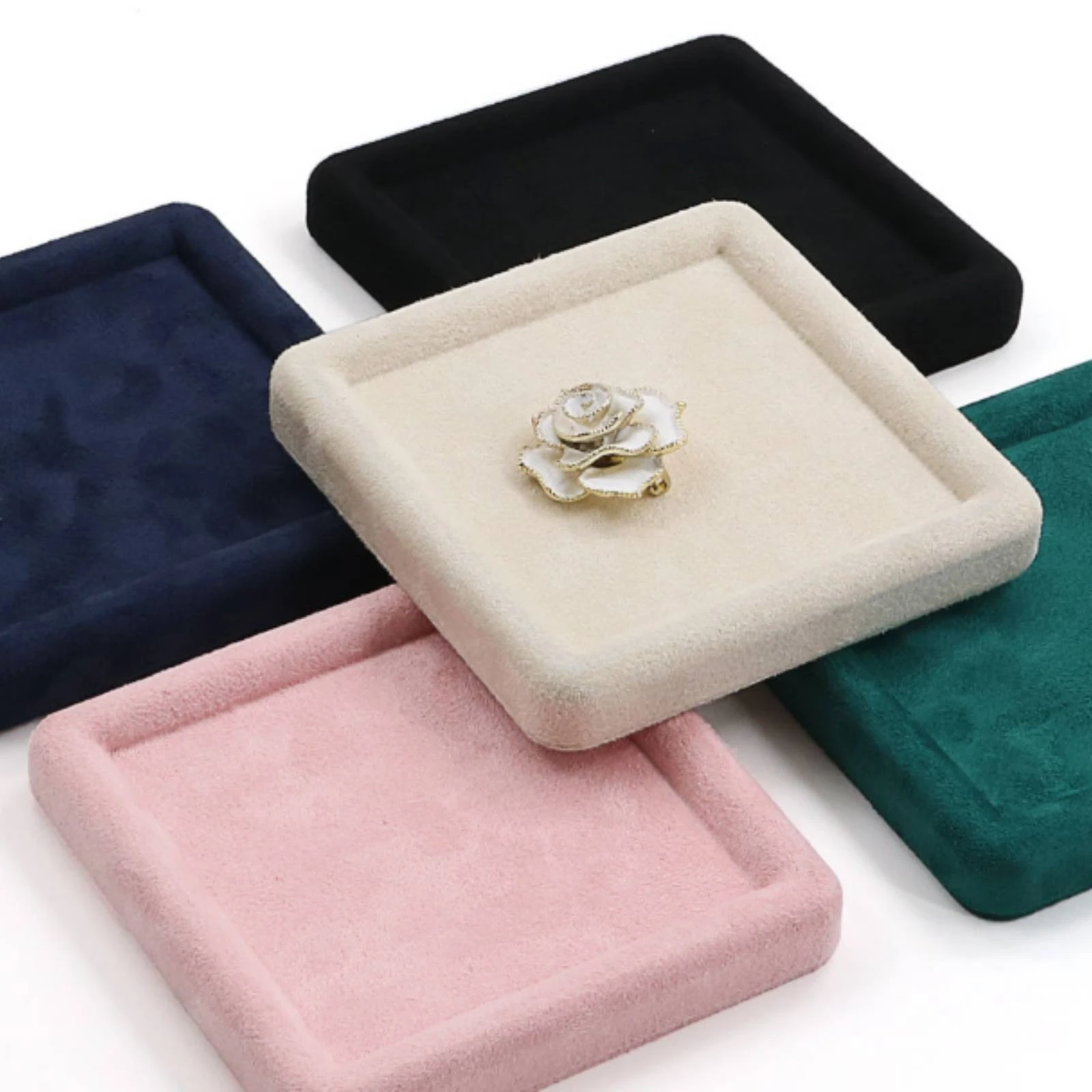 Jewelry Display Tray Padded Velvet Jewelry Tray Slim Elegant for Jewelers, Retail Displays, Photography
Jewelry Display Tray Padded Velvet Jewelry Tray Slim Elegant for Jewelers, Retail Displays, Photography