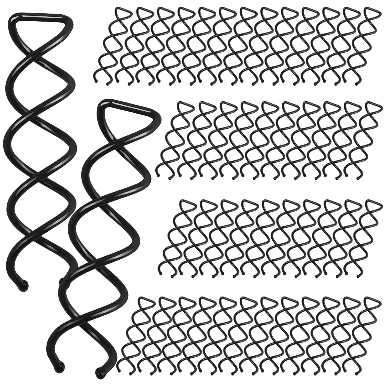 50PCS Spiral Hair Pins, Non-Scratch Round Tips, Twist Screw Hair Pin for Bun Styles, Black
50PCS Spiral Hair Pins, Non-Scratch Round Tips, Twist Screw Hair Pin for Bun Styles, Black