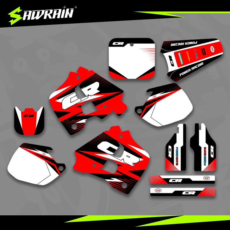 Sawrain Motorcycle Graphics Backgrounds Decal Stickers Kits for HONDA 91-92 CR125 250 01
Sawrain Motorcycle Graphics Backgrounds Decal Stickers Kits for HONDA 91-92 CR125 250 01