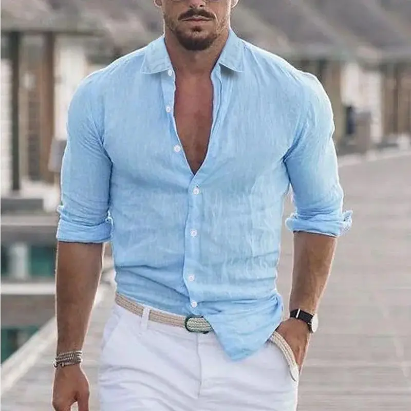 Elegant Men's Cotton Linen Long Sleeve Fashion Casual Shirt CleanFit Waist-Cinching Neck PU Leather Detail 3D Effect
Elegant Men's Cotton Linen Long Sleeve Fashion Casual Shirt CleanFit Waist-Cinching Neck PU Leather Detail 3D Effect