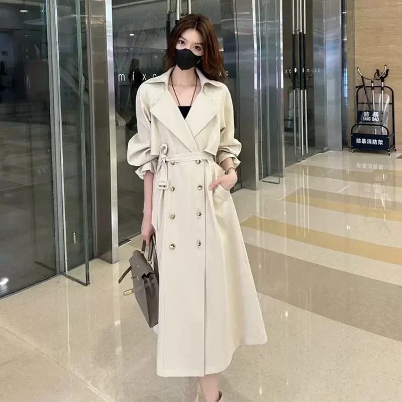 2026 Women's Office White Trench Coat Double Breasted Elegant Long Overcoat Fall Winter Windbreaker Outerwear Chic Street Jacket
2026 Women's Office White Trench Coat Double Breasted Elegant Long Overcoat Fall Winter Windbreaker Outerwear Chic Street Jacket