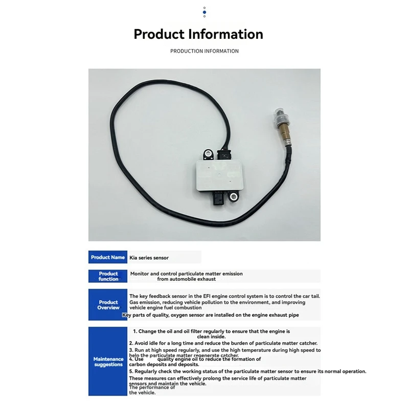 39265-2U200 Автомобильный датчик твердых частиц, датчик PM для Hyundai Tucson TL TLE Kia Sportage IV 1,6 2018-2022 392652 U200
39265-2U200 Автомобильный датчик твердых частиц, датчик PM для Hyundai Tucson TL TLE Kia Sportage IV 1,6 2018-2022 392652 U200