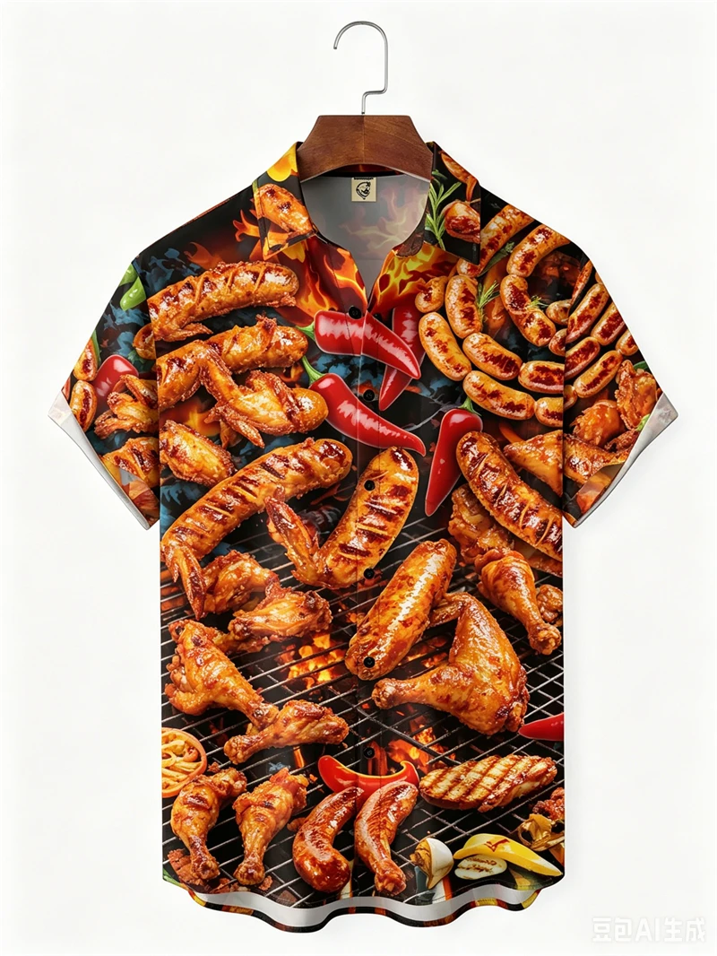3D Print Barbecue Food Graphic Hawaiian Shirts For Men Summer Short Sleeve Lapel Collar Casual Holiday Festival Beach Shirts
3D Print Barbecue Food Graphic Hawaiian Shirts For Men Summer Short Sleeve Lapel Collar Casual Holiday Festival Beach Shirts