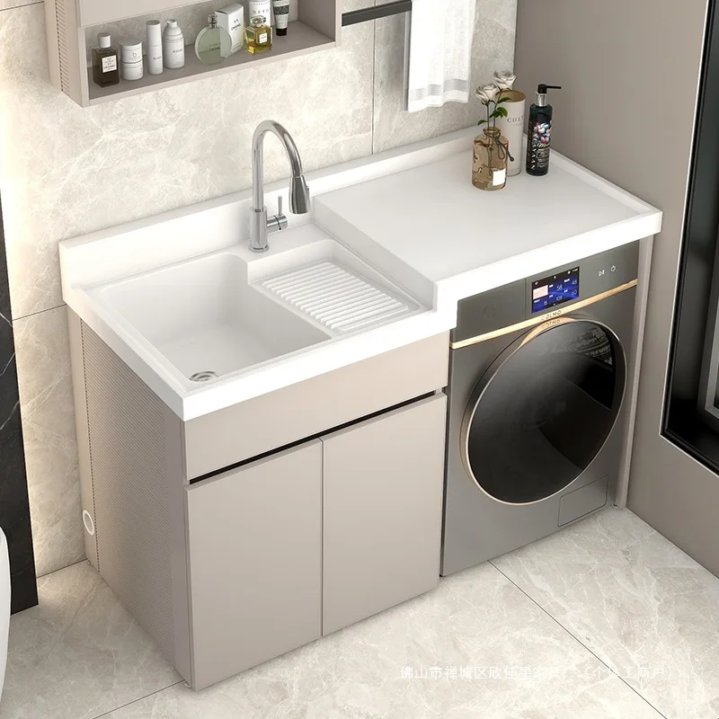 Waterproof space aluminum balcony washing machine integrated cabinet significant other combination quartz stone hand wash sink
Waterproof space aluminum balcony washing machine integrated cabinet significant other combination quartz stone hand wash sink