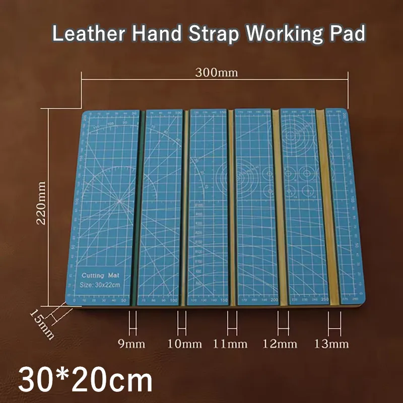 30*20cm Leather Hand Strap Working Pad PVC Self-healing Mat Russian Marine Plywood with 5 Grooves for DIY Leatherwork
30*20cm Leather Hand Strap Working Pad PVC Self-healing Mat Russian Marine Plywood with 5 Grooves for DIY Leatherwork