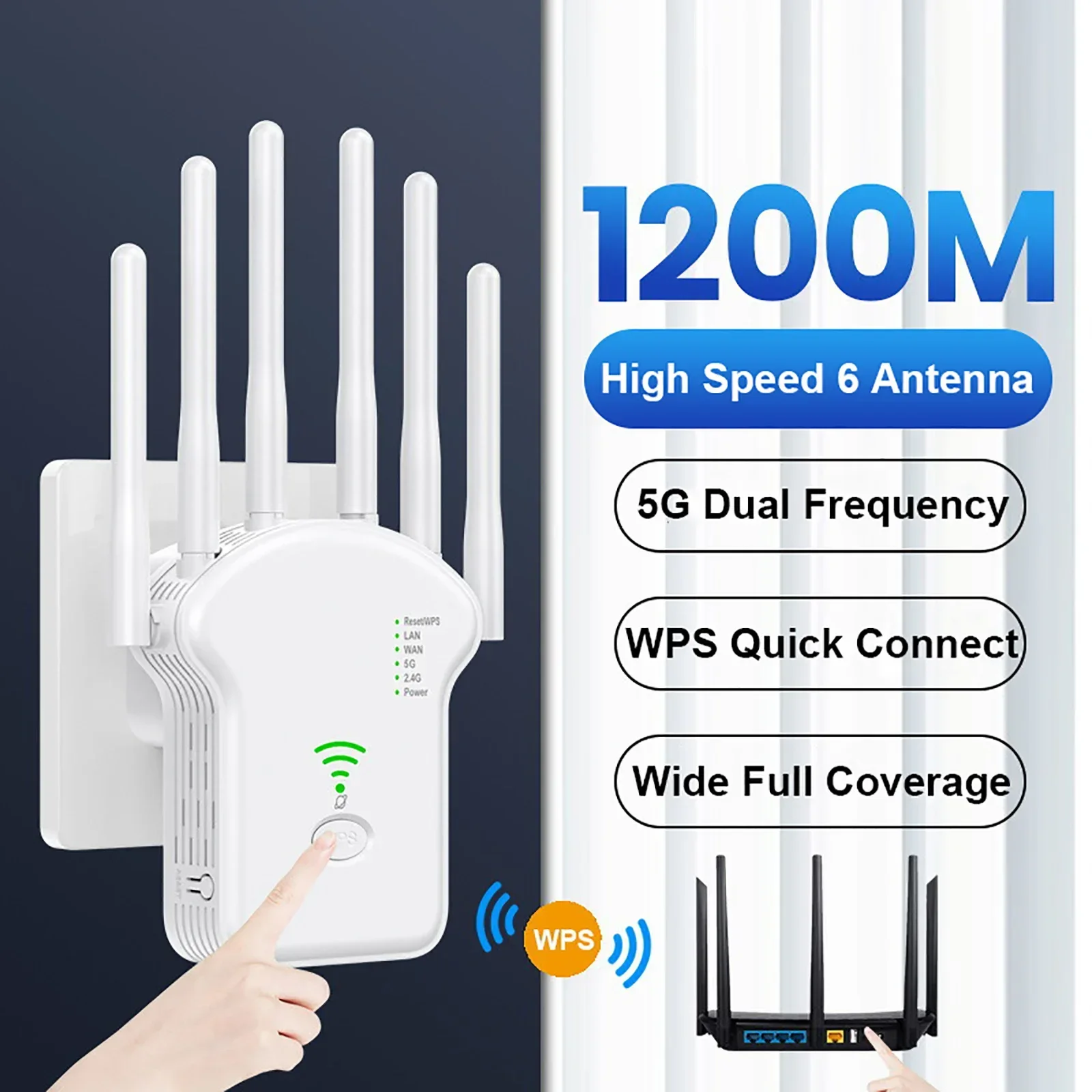 Wi-Fi повторитель беспроводной маршрутизатор 1200 Мбит/с высокая 6 антенна сетевой усилитель повторитель крышка сигнала расширитель диапазона сигнала Wi-Fi усилитель
Wi-Fi повторитель беспроводной маршрутизатор 1200 Мбит/с высокая 6 антенна сетевой усилитель повторитель крышка сигнала расширитель диапазона сигнала Wi-Fi усилитель