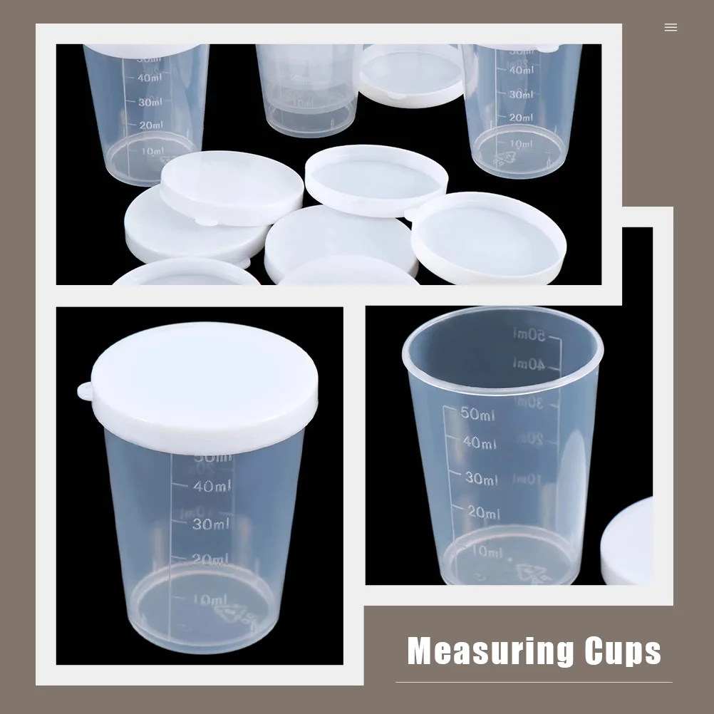 20pcs Plastic Graduated Measuring Cups Medicament Jugs Transparent Leak-Proof Lid Kitchen Baking Tools Practical Scale Measure
20pcs Plastic Graduated Measuring Cups Medicament Jugs Transparent Leak-Proof Lid Kitchen Baking Tools Practical Scale Measure