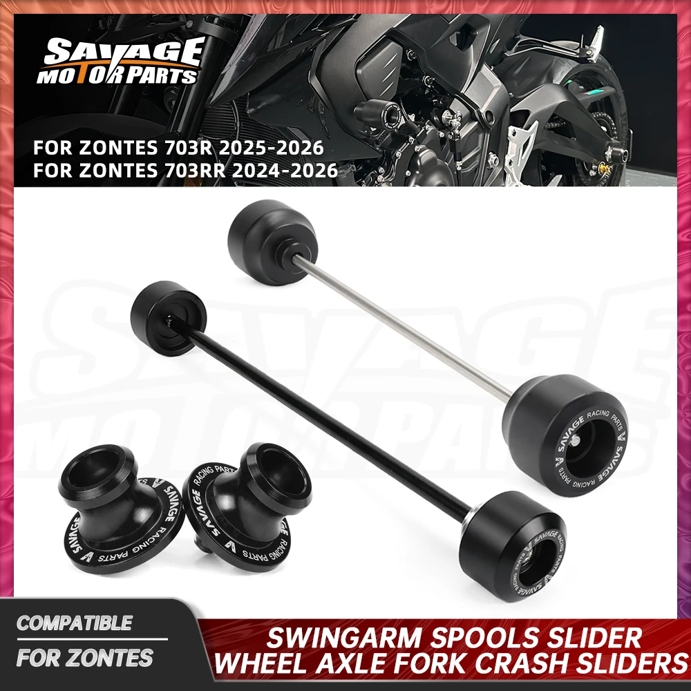 703R 2026 Rear Wheel Axle Fork Crash Sliders For ZONTES 703RR 2024-2025 Front Wheel Hub Anti-Collision Swingarm Spools Slider
