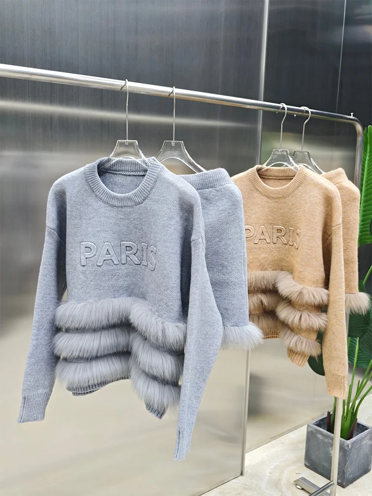 202, весенне-осенний женский вязаный кардиган из натурального лисьего меха, пальто с юбкой, специальный свитер, роскошный костюм Femeale
202, весенне-осенний женский вязаный кардиган из натурального лисьего меха, пальто с юбкой, специальный свитер, роскошный костюм Femeale