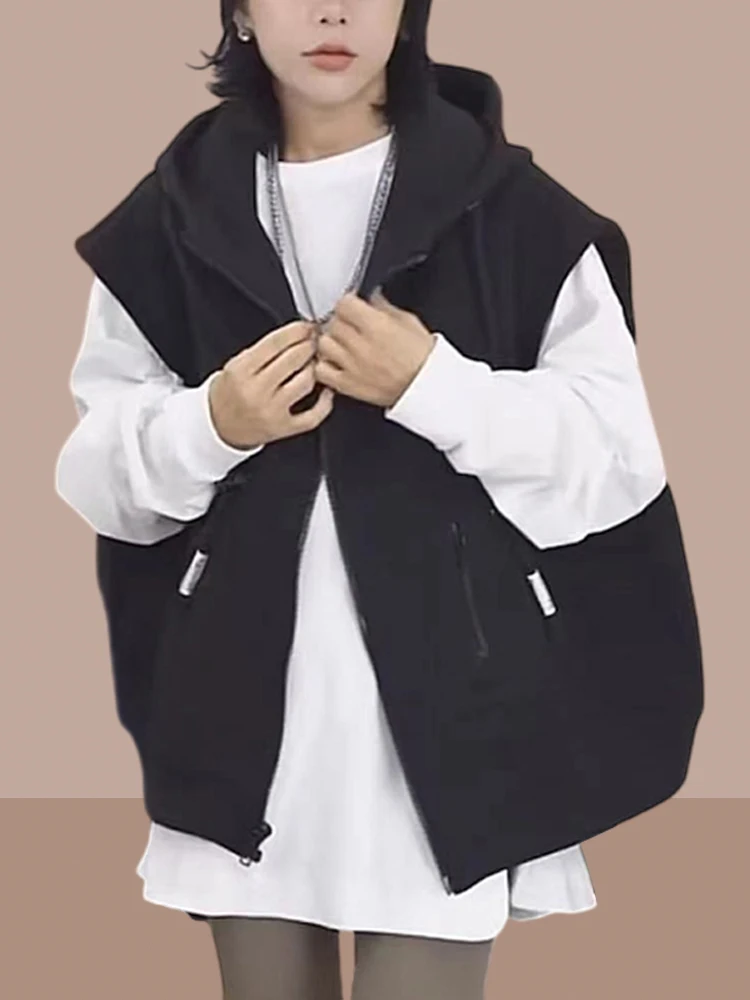 Spring Autumn Hooded Vest New Sle Workwear Svel Korean Version Dstring Jaet Women's Outerwear Zipper Closure Sol...
Spring Autumn Hooded Vest New Sle Workwear Svel Korean Version Dstring Jaet Women's Outerwear Zipper Closure Sol...