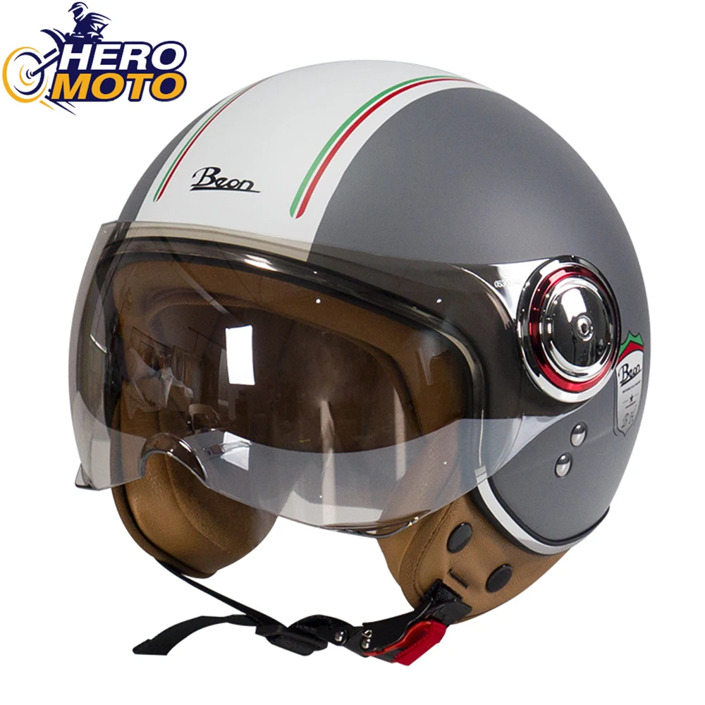 BEON Motorcycle Helmet Vintage Men Moto Helmet Chopper Women Moto Capacete De Moto Moto Scooter Motorbike 3/4 Open Face Helmet
BEON Motorcycle Helmet Vintage Men Moto Helmet Chopper Women Moto Capacete De Moto Moto Scooter Motorbike 3/4 Open Face Helmet