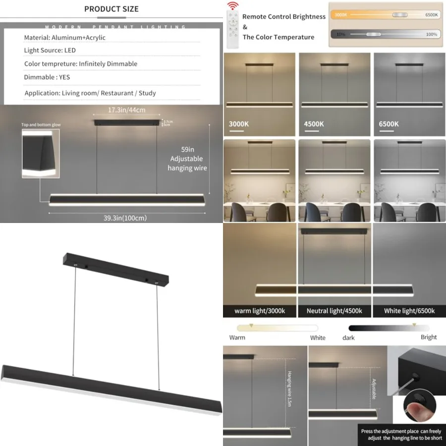 Linr nnt Light Kitchn Iln, imml L Chnlir for ining Room, Morn illir Room ool Tl Light Ciling nnt Lm for r Offic, lck, jutl High
Linr nnt Light Kitchn Iln, imml L Chnlir for ining Room, Morn illir Room ool Tl Light Ciling nnt Lm for r Offic, lck, jutl High
