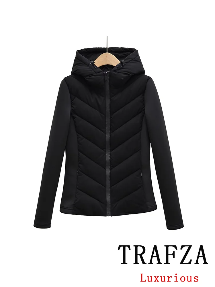 TRAFZA Vintage Casual Chic Women Jackets Hooded Zipper Loose Thick Splicing Cotton Coats New Fashion 2024 Autumn Winter Outwears
TRAFZA Vintage Casual Chic Women Jackets Hooded Zipper Loose Thick Splicing Cotton Coats New Fashion 2024 Autumn Winter Outwears