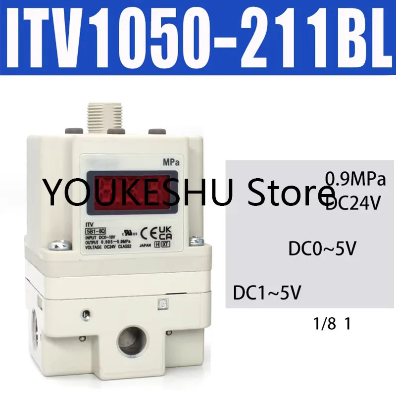 New original electrical proportional valve ITV1050-211BL Equipped with B-bracket and data cable
New original electrical proportional valve ITV1050-211BL Equipped with B-bracket and data cable