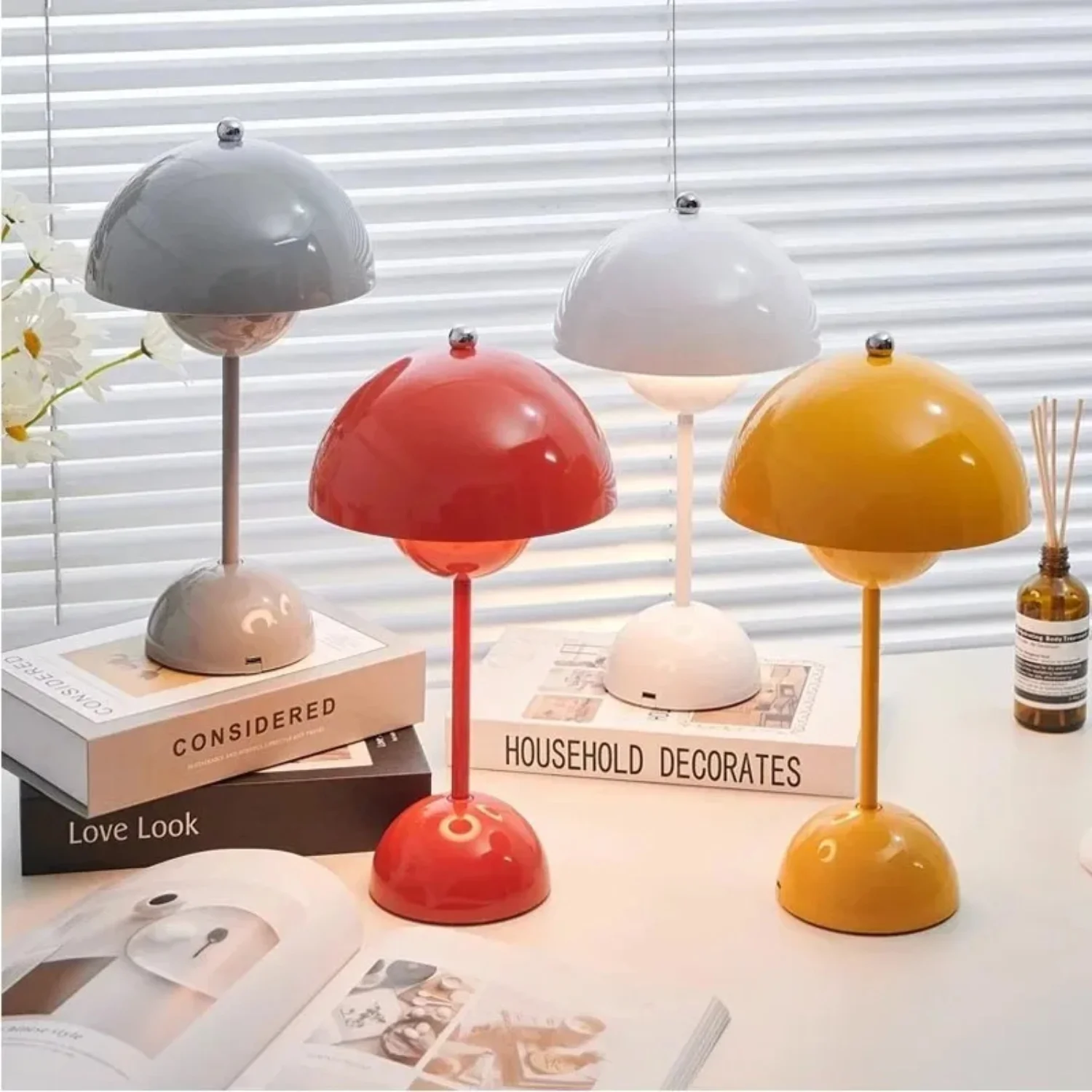 Mushroom Flower Bud Table Lamp Rechargeable LED Touch Night Light Dimmable Bedroom Bedside Restaurant Cafe Decor Lighting
Mushroom Flower Bud Table Lamp Rechargeable LED Touch Night Light Dimmable Bedroom Bedside Restaurant Cafe Decor Lighting