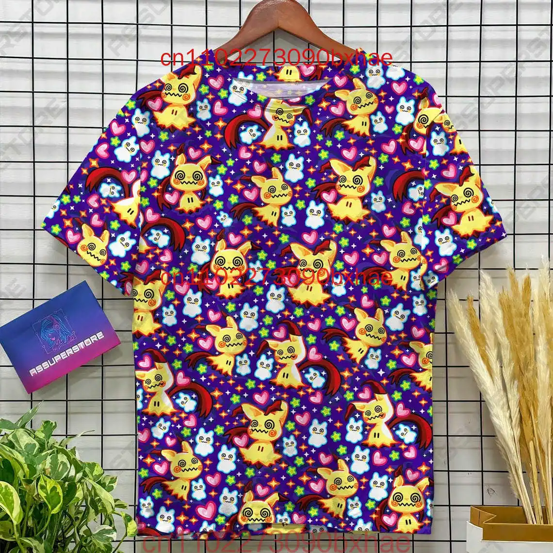 Мужская футболка с коротким рукавом Mimikyu Pokemon с 3D принтом, японский мультфильм, карнавальный костюм, милая уличная забавная детская футболка, спортивная
Мужская футболка с коротким рукавом Mimikyu Pokemon с 3D принтом, японский мультфильм, карнавальный костюм, милая уличная забавная детская футболка, спортивная