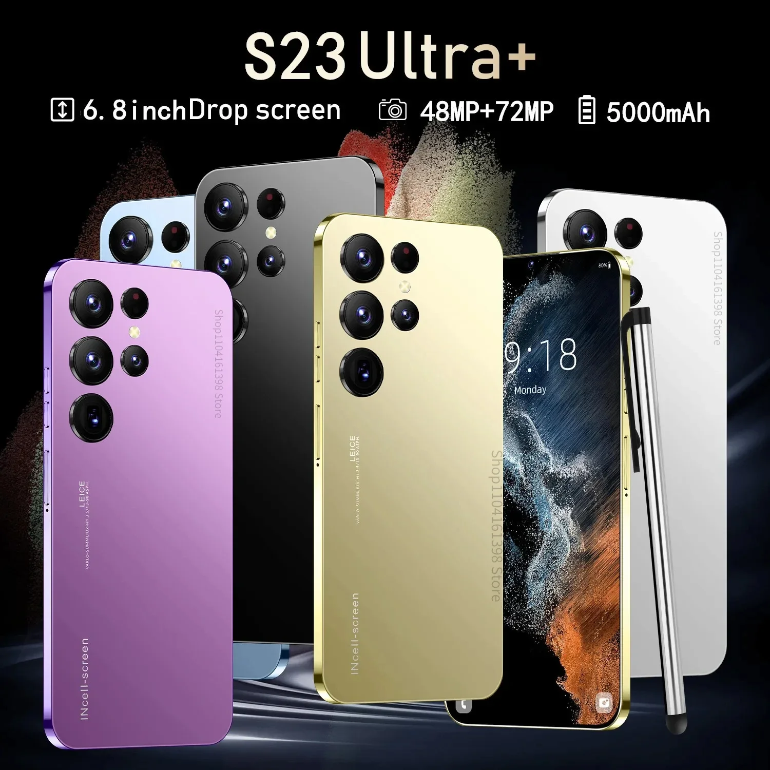 Cellphones S23 Ultra 7.3 Inch 5G Original Smartphone 8000mAh Dual SIM Cell Phone Android 13 Global Version Smart Mobile Phones
Cellphones S23 Ultra 7.3 Inch 5G Original Smartphone 8000mAh Dual SIM Cell Phone Android 13 Global Version Smart Mobile Phones