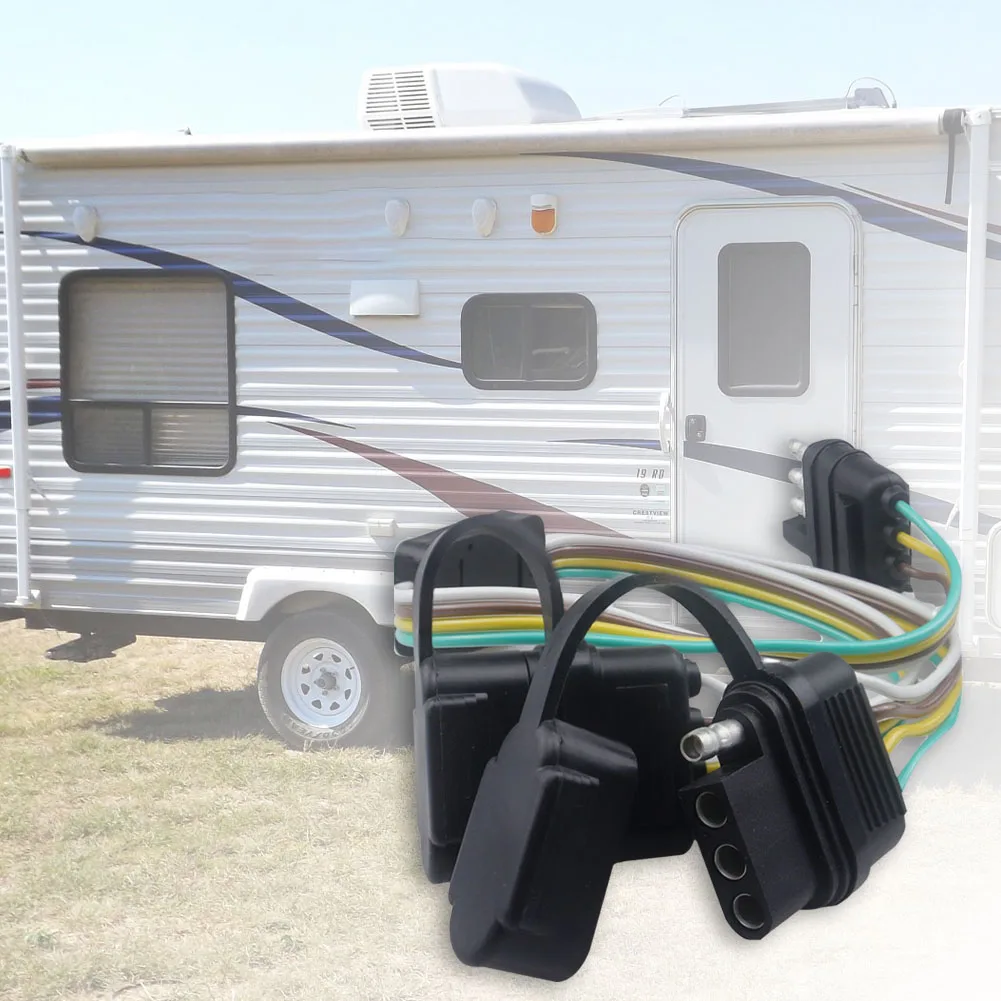 4 Pin Trailer Hitch Wiring Cable Tow Harness Flat Wiring Harness Flat Trailer End Connector for Rewiring Trailer Light RV Boat
4 Pin Trailer Hitch Wiring Cable Tow Harness Flat Wiring Harness Flat Trailer End Connector for Rewiring Trailer Light RV Boat