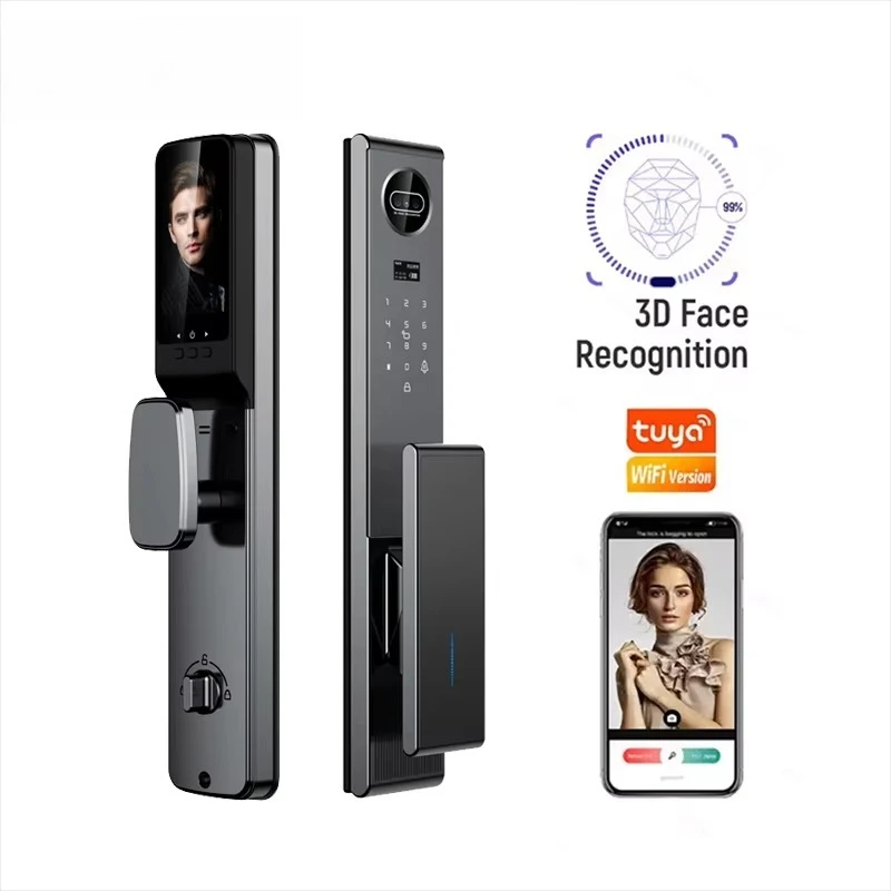Стальная дверь, деревянная дверь, полностью автоматическое приложение для смартфона, цифровой замок с отпечатками пальцев, замок для распознавания лиц с камерой
Стальная дверь, деревянная дверь, полностью автоматическое приложение для смартфона, цифровой замок с отпечатками пальцев, замок для распознавания лиц с камерой