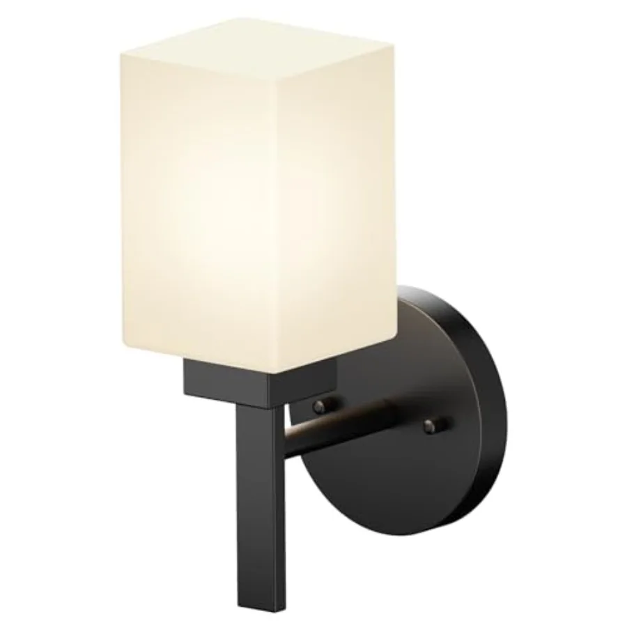 Wall Light Fixture Black Vanity Lighting Over Bathroom Mirror with White Frosted Glass Wall Lamp for Hallway Washroom Porch Ent
Wall Light Fixture Black Vanity Lighting Over Bathroom Mirror with White Frosted Glass Wall Lamp for Hallway Washroom Porch Ent