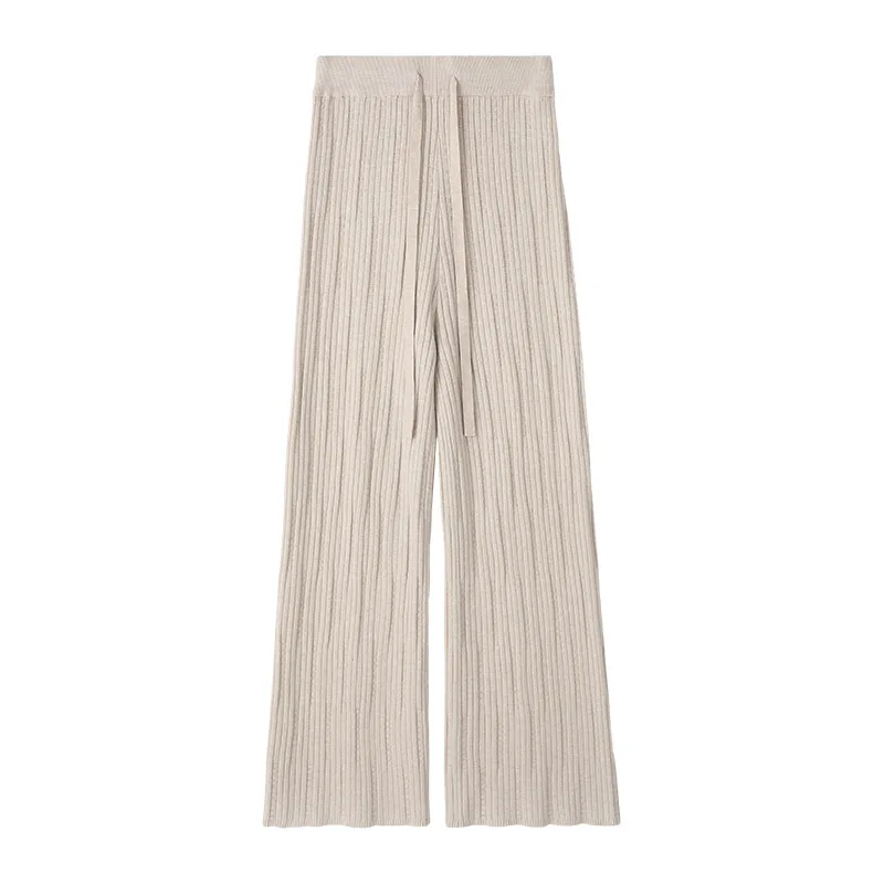 2024 Autumn and Winter New Striped Knitted Pants for Women, High Waist and Wide Leg Pants, Look Thin and High, Casual
2024 Autumn and Winter New Striped Knitted Pants for Women, High Waist and Wide Leg Pants, Look Thin and High, Casual