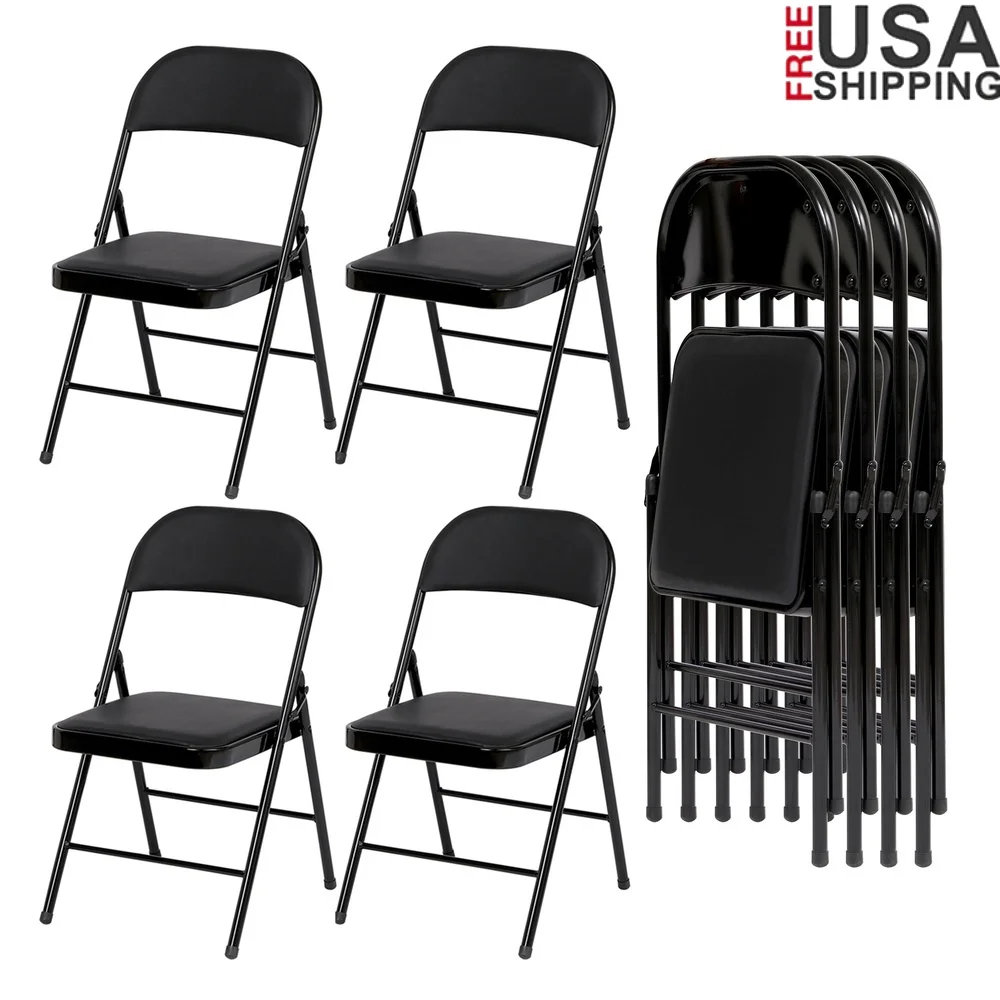 Padded Folding Chair Set of 4 Heavy Duty Steel Frame Indoor Outdoor Non Marring Foot Caps Compact Storage Easy Clean
Padded Folding Chair Set of 4 Heavy Duty Steel Frame Indoor Outdoor Non Marring Foot Caps Compact Storage Easy Clean