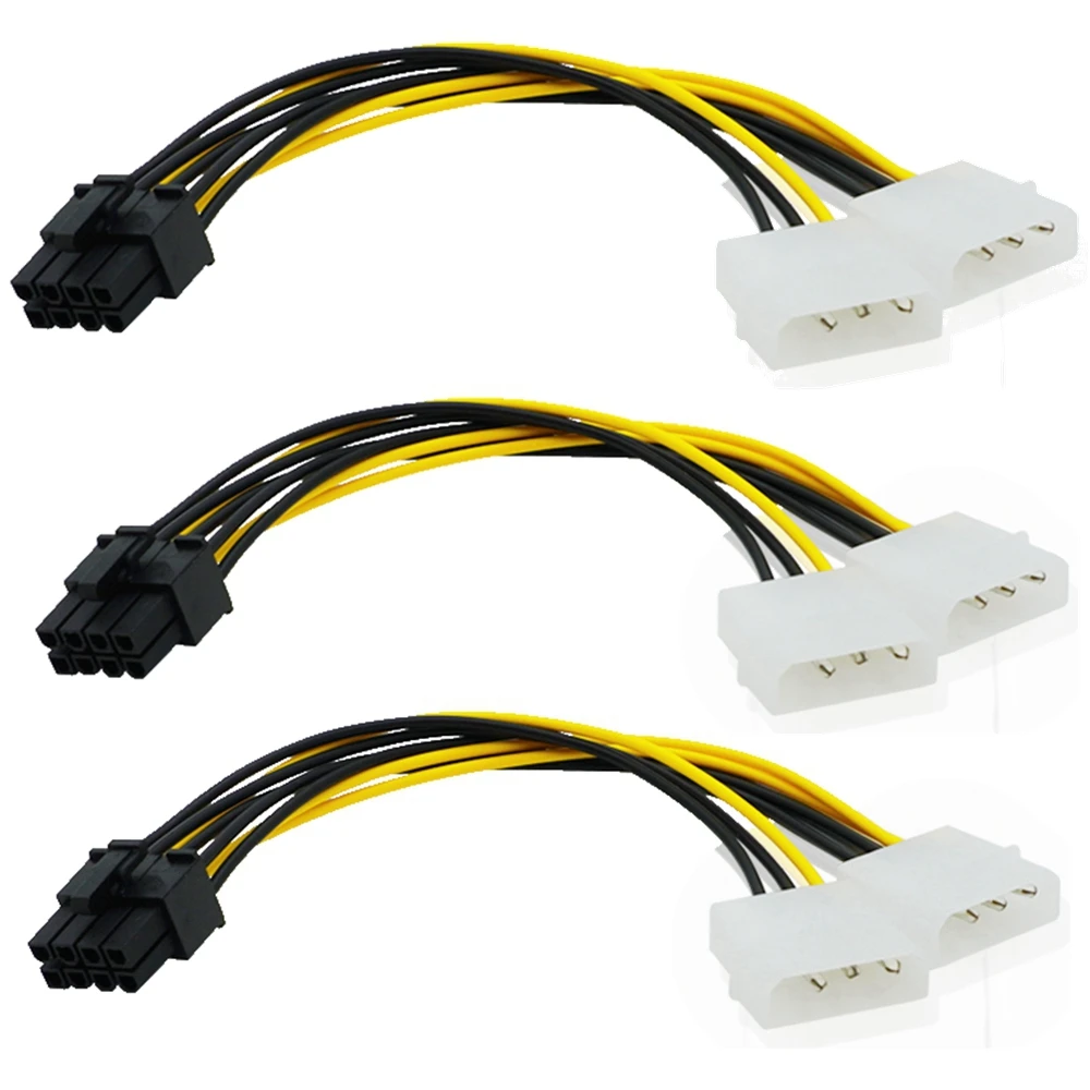 Dual Molex 4pin IDE to 8 Pin PCI-E Power Lead Cable for Asus MSI VGA Video Graphic Card
Dual Molex 4pin IDE to 8 Pin PCI-E Power Lead Cable for Asus MSI VGA Video Graphic Card