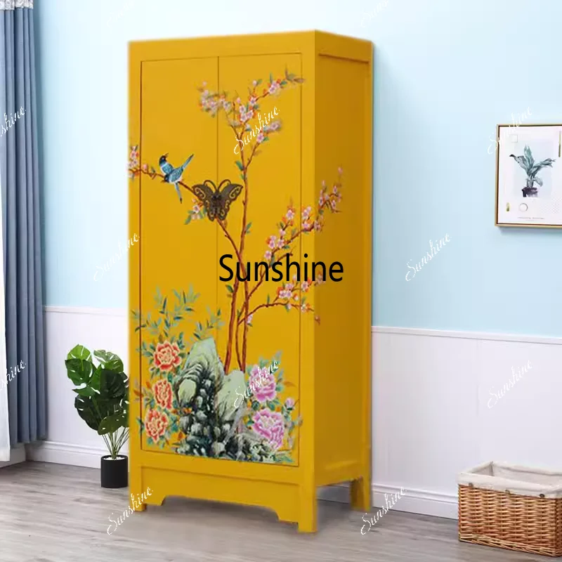 Chinese retro large wardrobe living room hand-painted vertical cabinet
Chinese retro large wardrobe living room hand-painted vertical cabinet