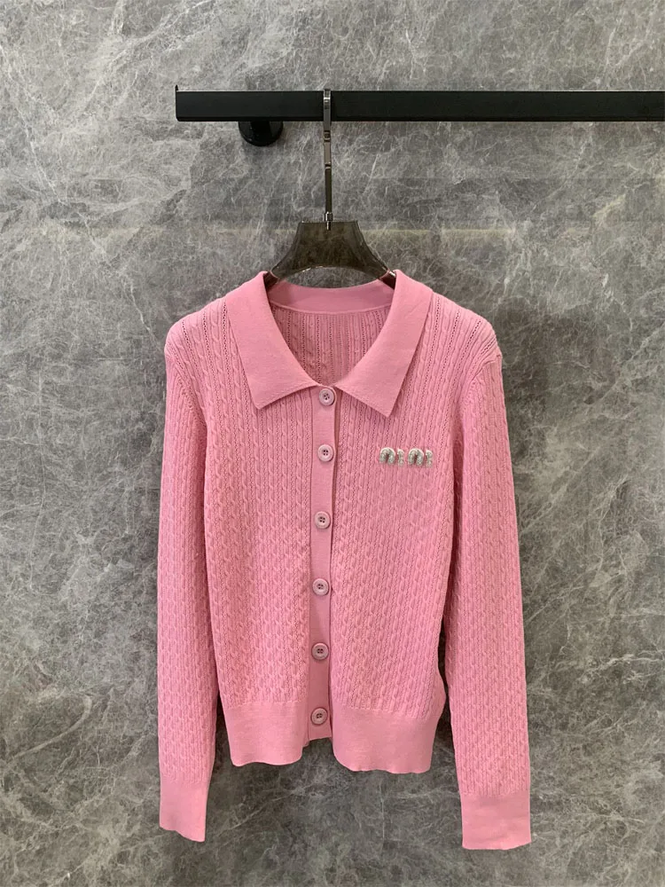 Casual Comfortable Women Cardigan Lapel Skin-Friendly beading Design Sweater Knitted Coat Femme
Casual Comfortable Women Cardigan Lapel Skin-Friendly beading Design Sweater Knitted Coat Femme