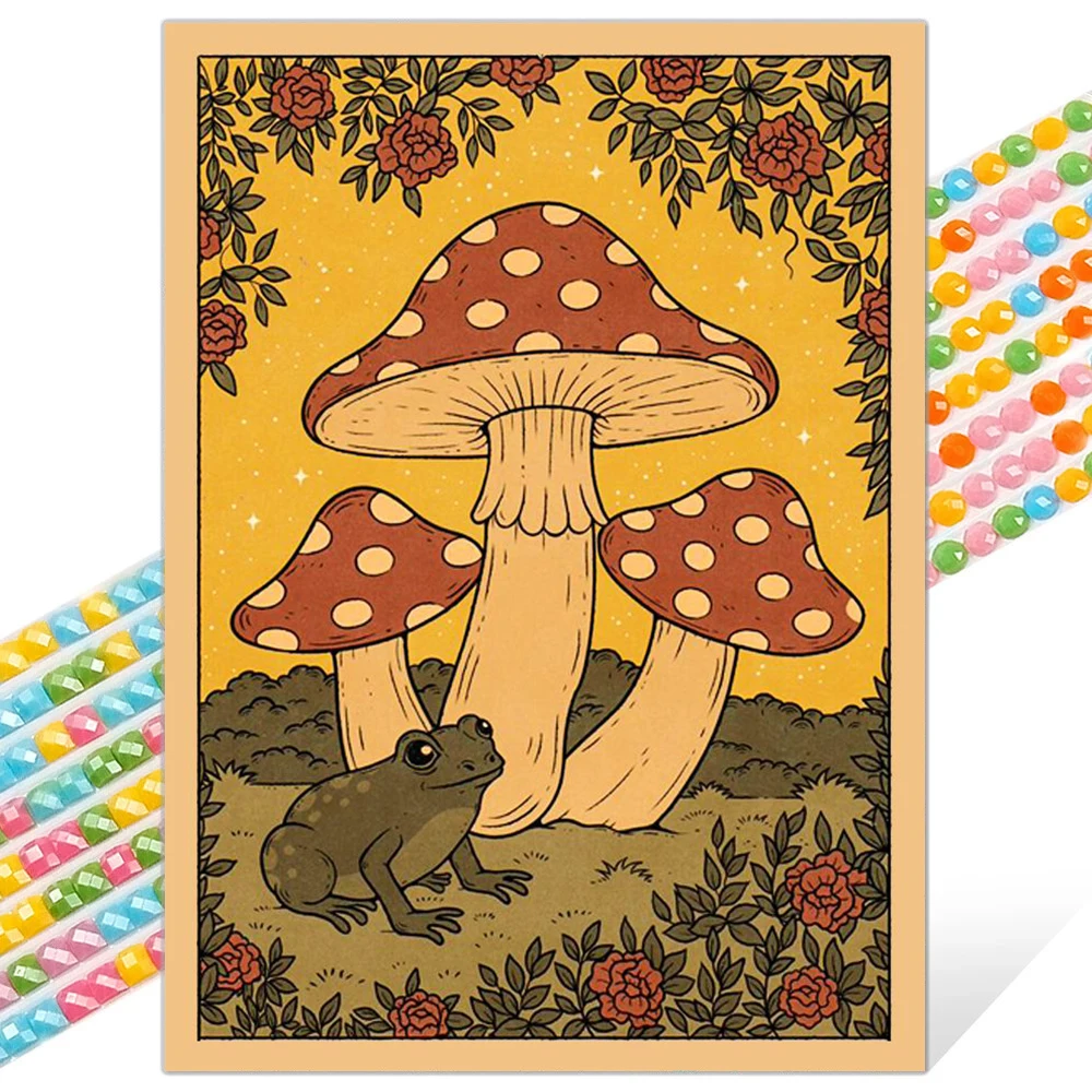 2pcs/Set Tarot Cards Mushroom Diamond Painting Plant Full Round Diamond Mosaic Art Home Decor 30x40cm /11.81x15.75inches
2pcs/Set Tarot Cards Mushroom Diamond Painting Plant Full Round Diamond Mosaic Art Home Decor 30x40cm /11.81x15.75inches