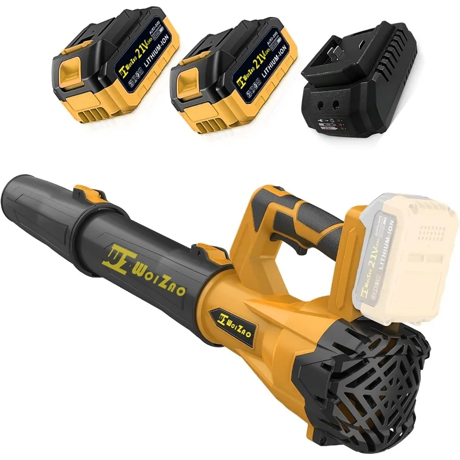 Аккумуляторная воздуходувка для листьев с 2 аккумуляторами 4.0 Ач 21В и зарядным устройством, 6 режимов скорости, 580 CFM, 160 миль/ч, удлинительная трубка, ручная воздуходувка
Аккумуляторная воздуходувка для листьев с 2 аккумуляторами 4.0 Ач 21В и зарядным устройством, 6 режимов скорости, 580 CFM, 160 миль/ч, удлинительная трубка, ручная воздуходувка