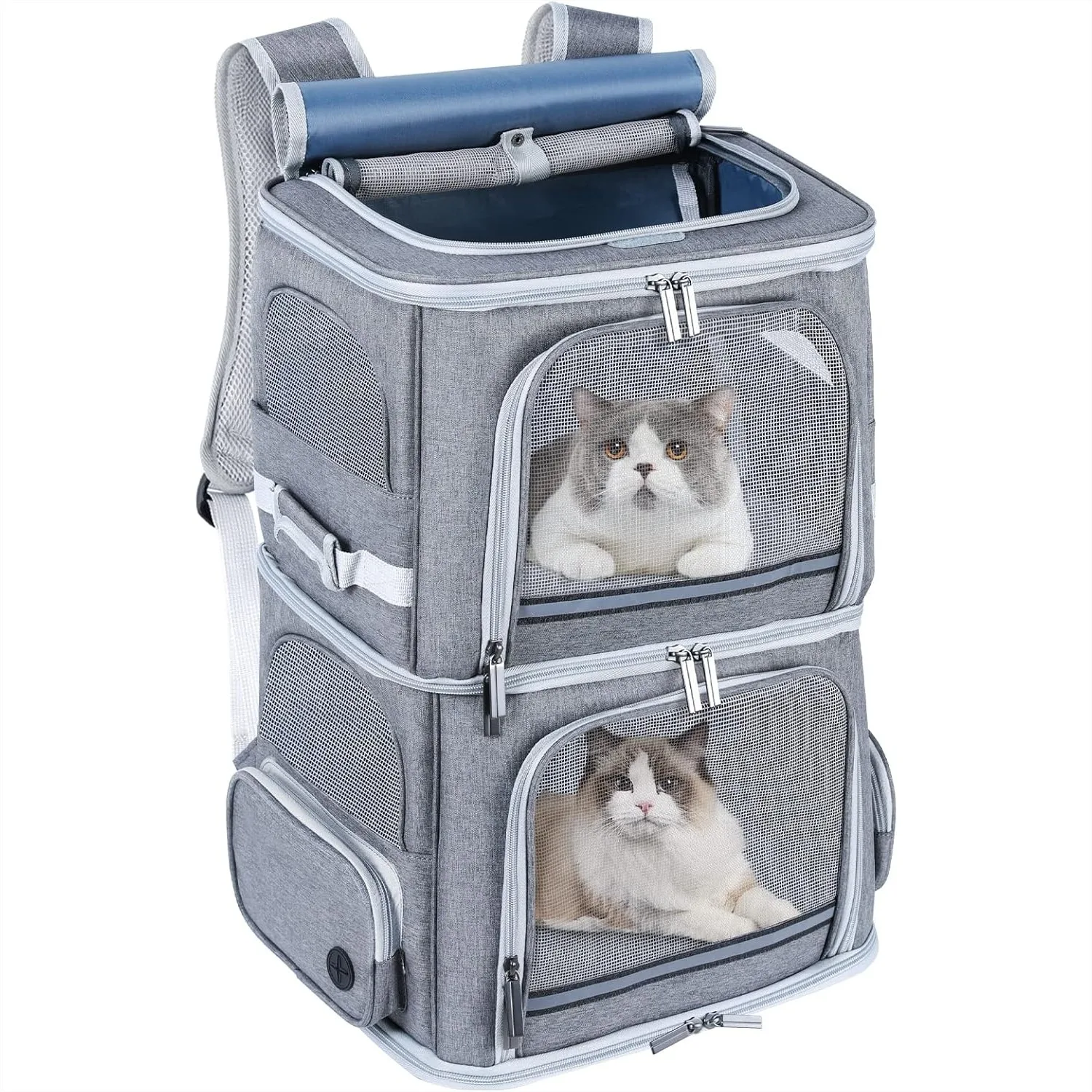 Double Cat Carrier for 2 Cats, Dog Backpack Carrier for Medium Dogs, Dual Compartment Pet Backpack for Outdoor Travel
Double Cat Carrier for 2 Cats, Dog Backpack Carrier for Medium Dogs, Dual Compartment Pet Backpack for Outdoor Travel