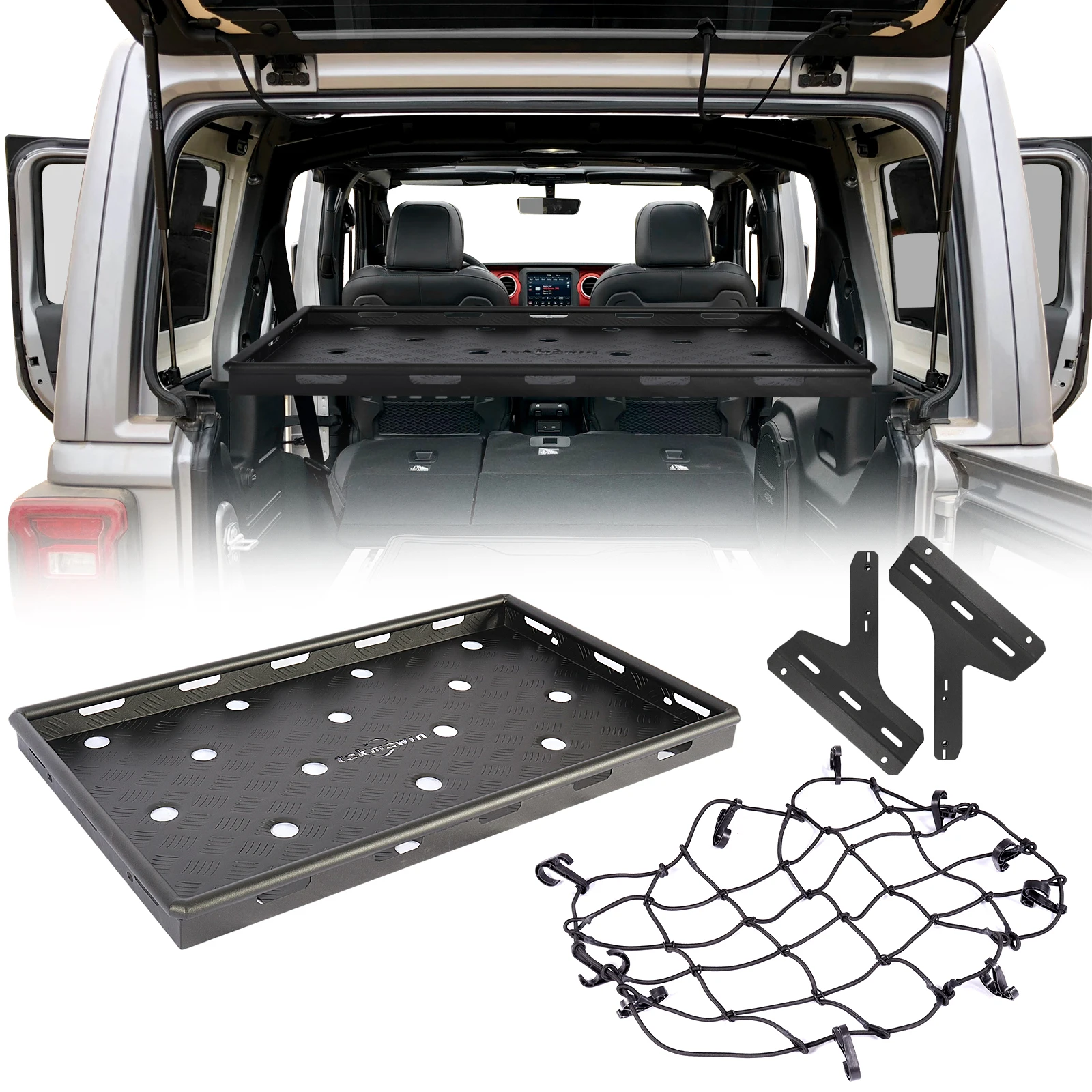 Rear Trunk Cargo Carrier Rack Basket Interior Storage Tray for Jeep Wrangler JL 4D 2018 2019 2020 2021 2022 2023
Rear Trunk Cargo Carrier Rack Basket Interior Storage Tray for Jeep Wrangler JL 4D 2018 2019 2020 2021 2022 2023